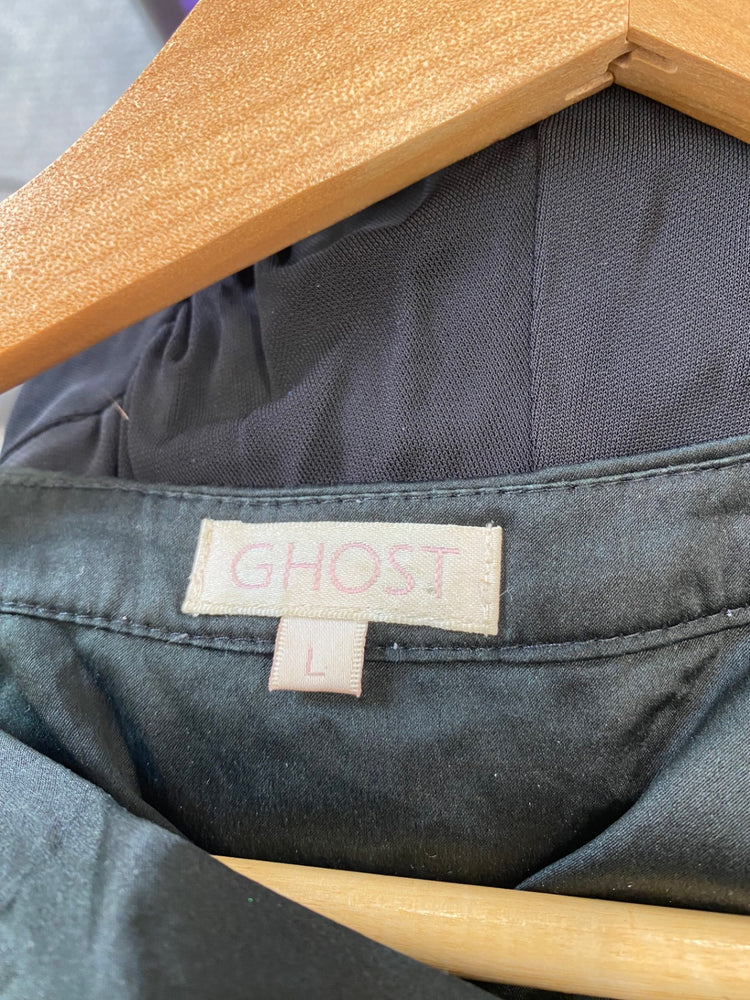 Gorgeous Ghost Evening Dress UkL Black midi classic elegant NR002