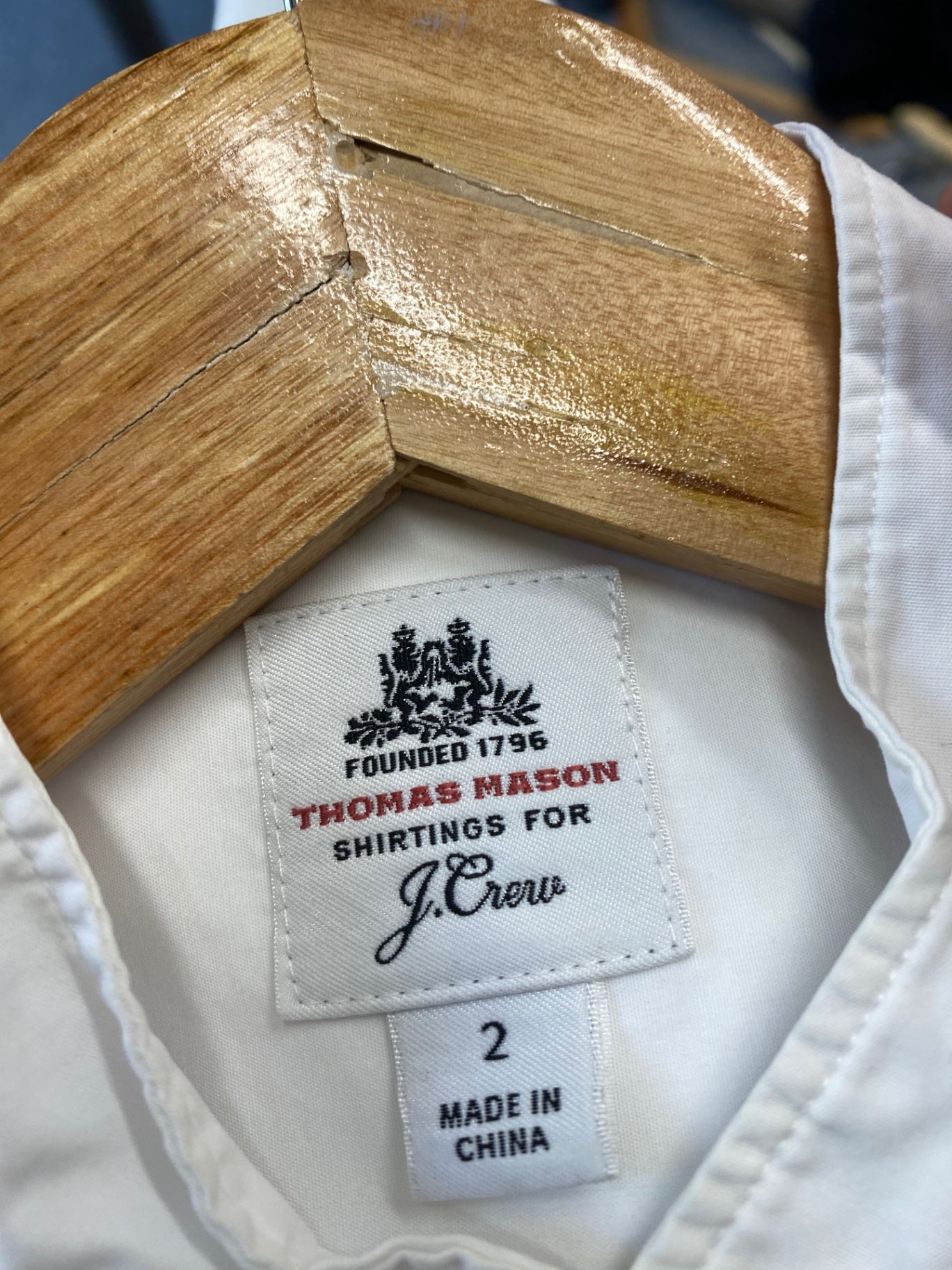 Gorgeous Thomas Mason for J Crew Dress Shirt Size 2 White LB006