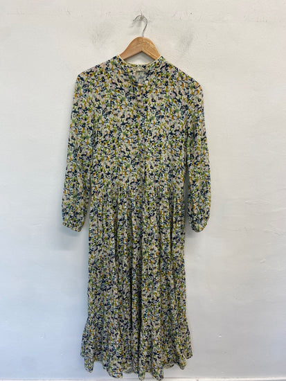 Gorgeous M.a.b.e Maxi Dress UK XS Green blue floral LB006