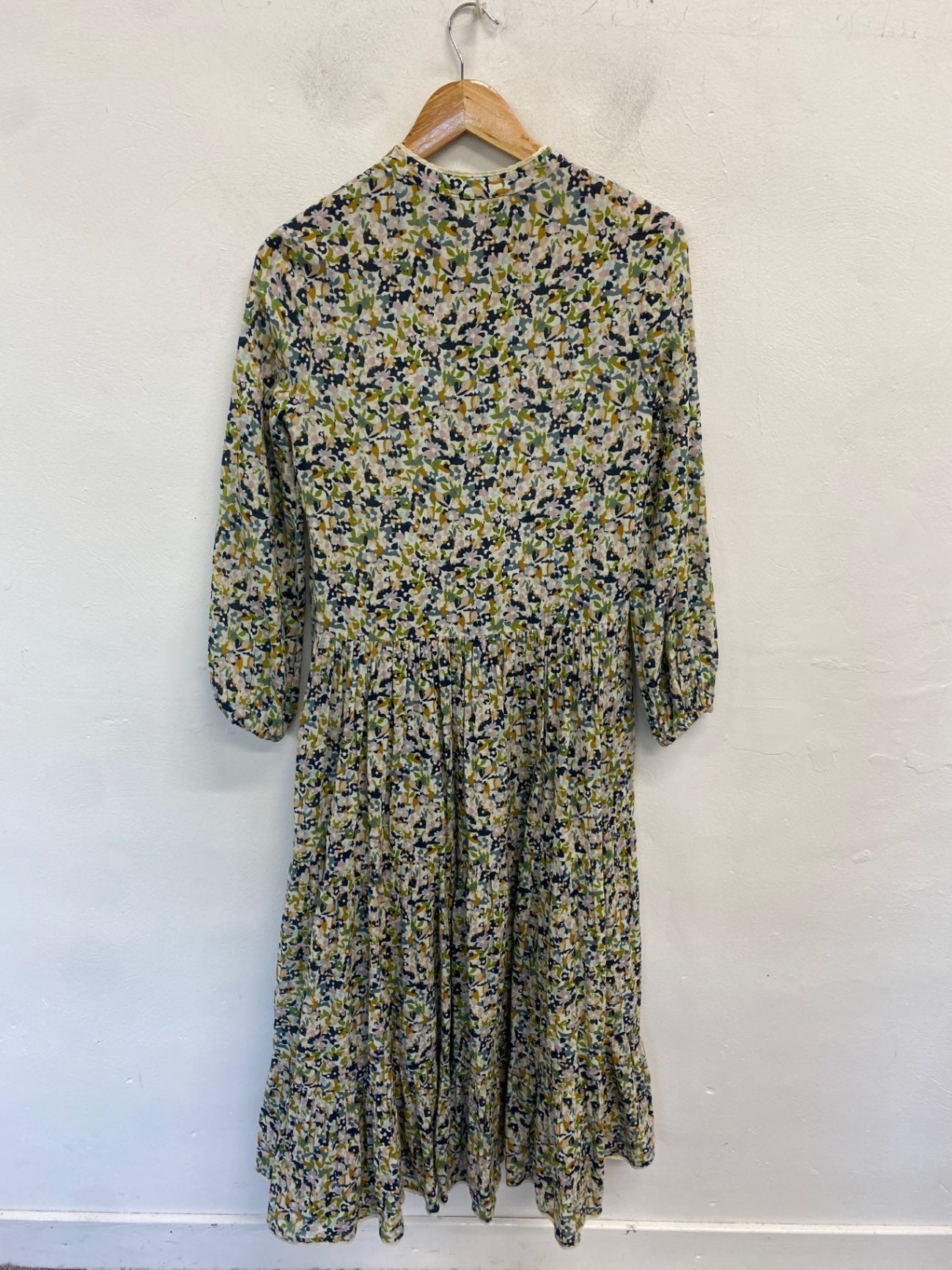 Gorgeous M.a.b.e Maxi Dress UK XS Green blue floral LB006