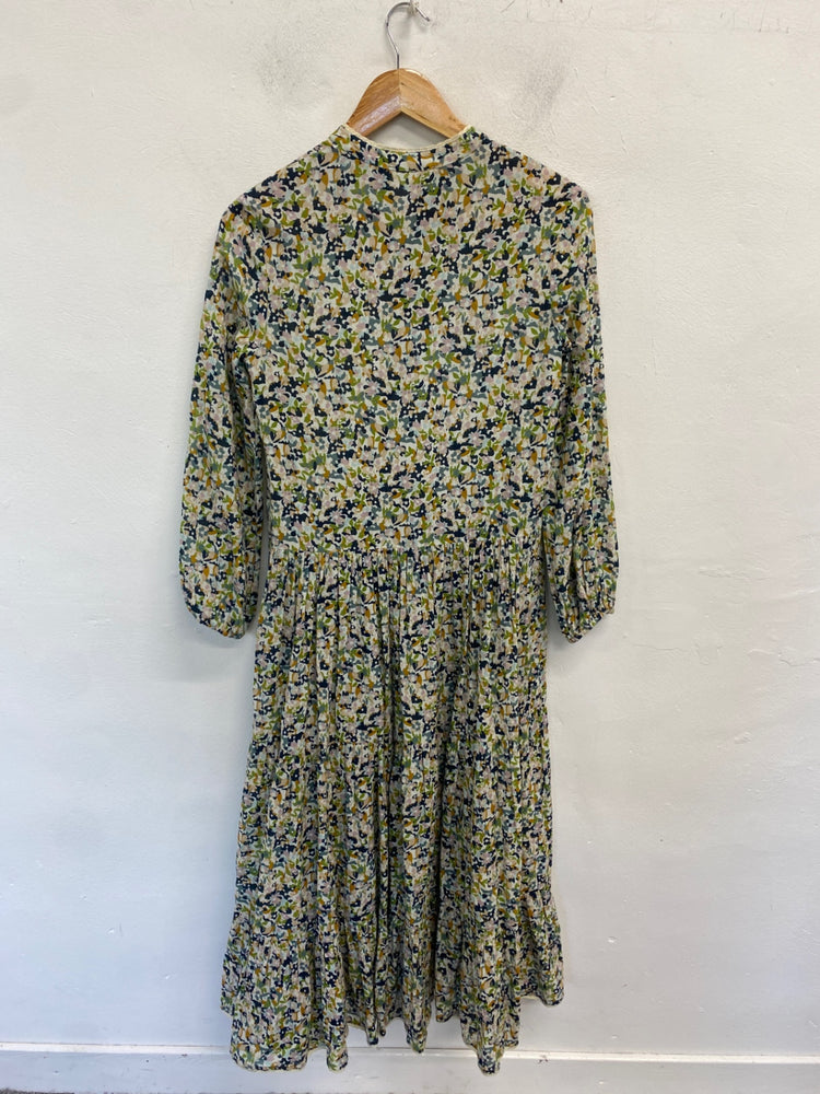 Gorgeous M.a.b.e Maxi Dress UK XS Green blue floral LB006