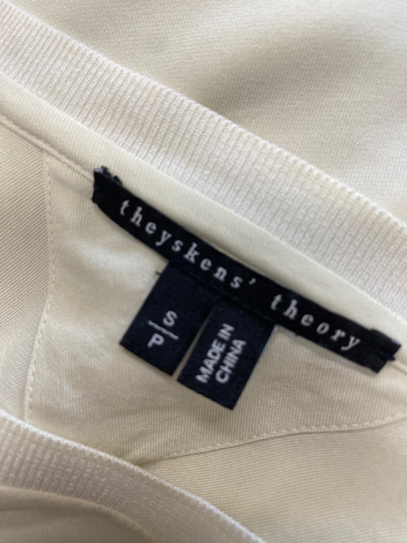 Gorgeous Theyskens theory Short sleeve top silk UK S White LB006