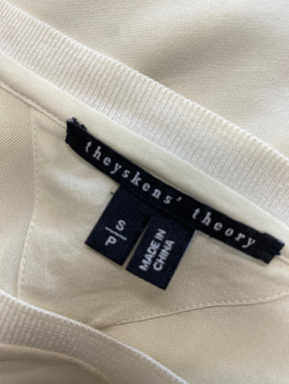 Gorgeous Theyskens theory Short sleeve top silk UK S White LB006