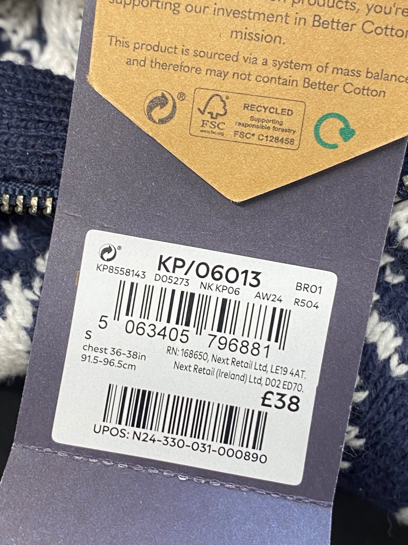Classic Next Christmas Knit jumper UK S Multicolor SL002 
