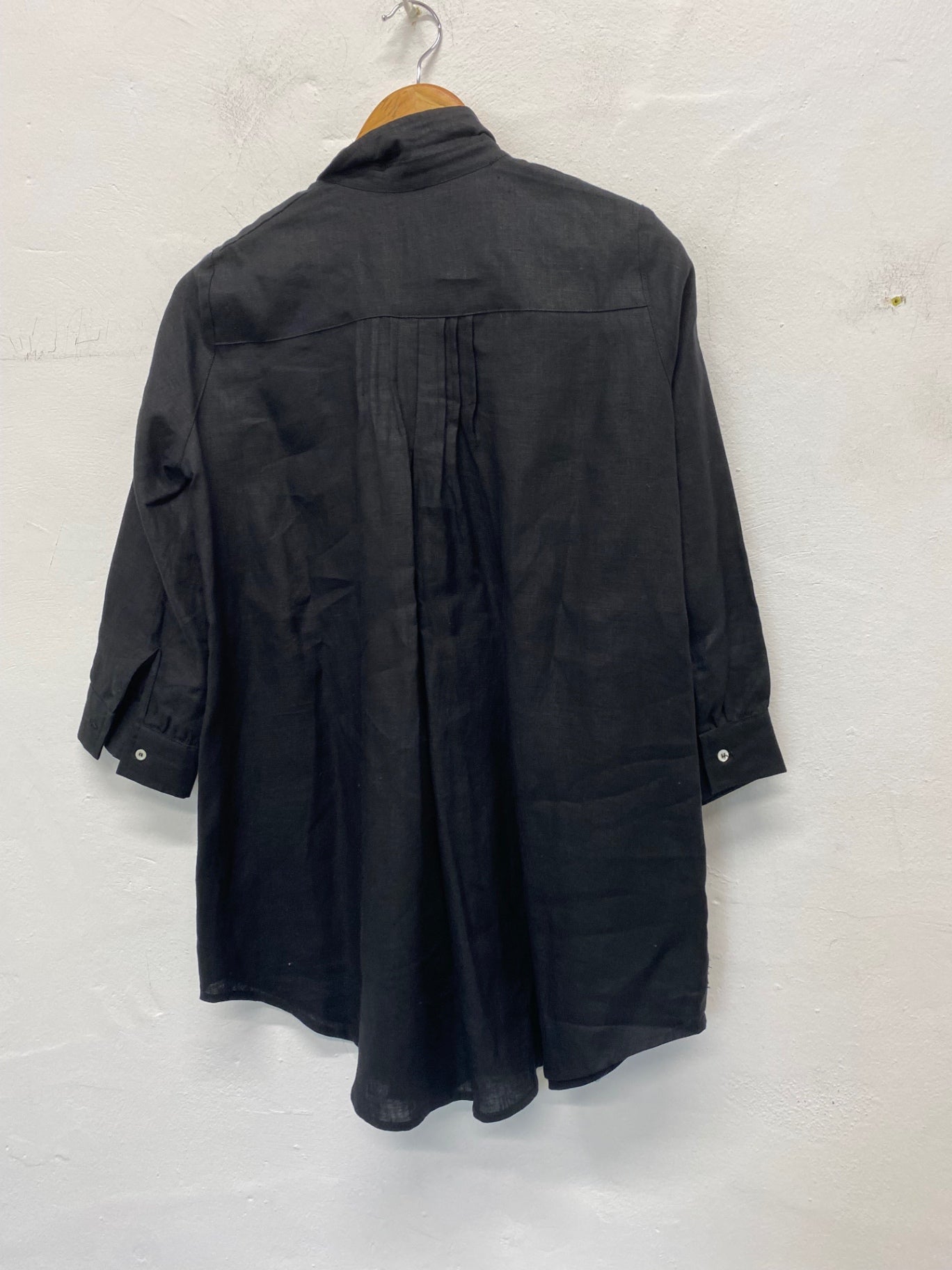 Gorgeous Candace Kelly Shirt UkM Black linen tunic formal LB006