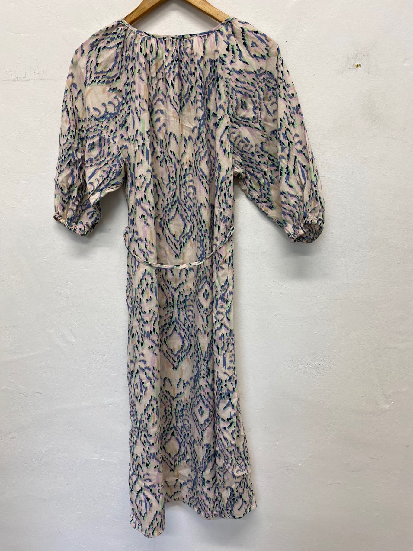 Gorgeous M&S Midiaxi Dress Uk8 Rose beige Cottagecore LB006