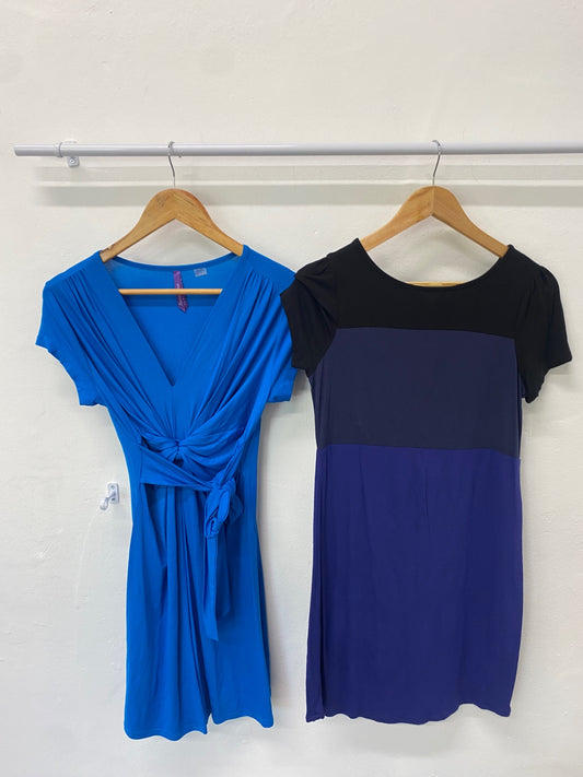 Gorgeous duo Seraphine Maternity Dresses UK8 Blue SL002 #6