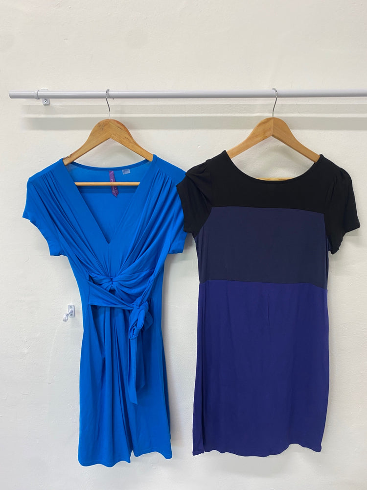 Gorgeous duo Seraphine Maternity Dresses UK8 Blue SL002 #6