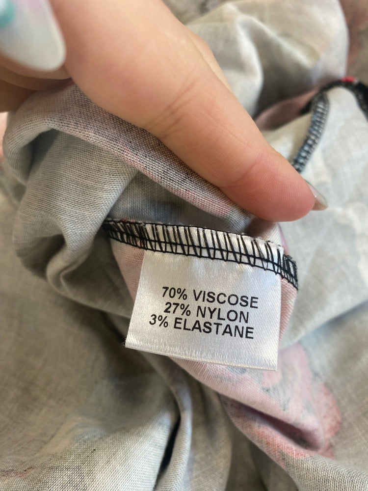 Gorgeous The Pretty Dress Company Midi Skirt UK14 Black Floral NR002