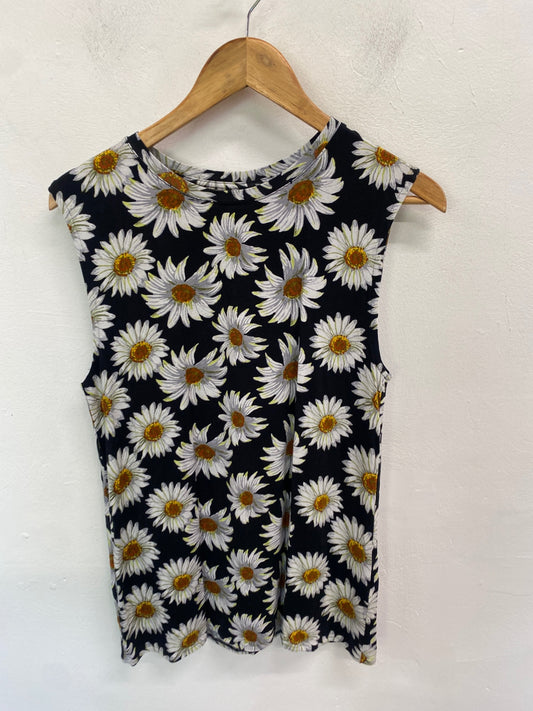 Gorgeous ASOS Sleeveless top UK8 Black floral SL002
