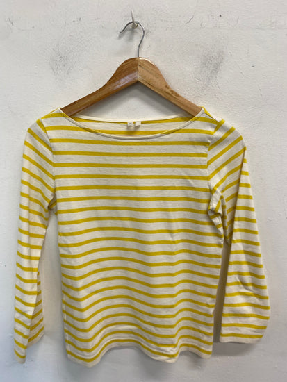Gorgeous Arket Long sleeve top UK XS Yellow striped LB006