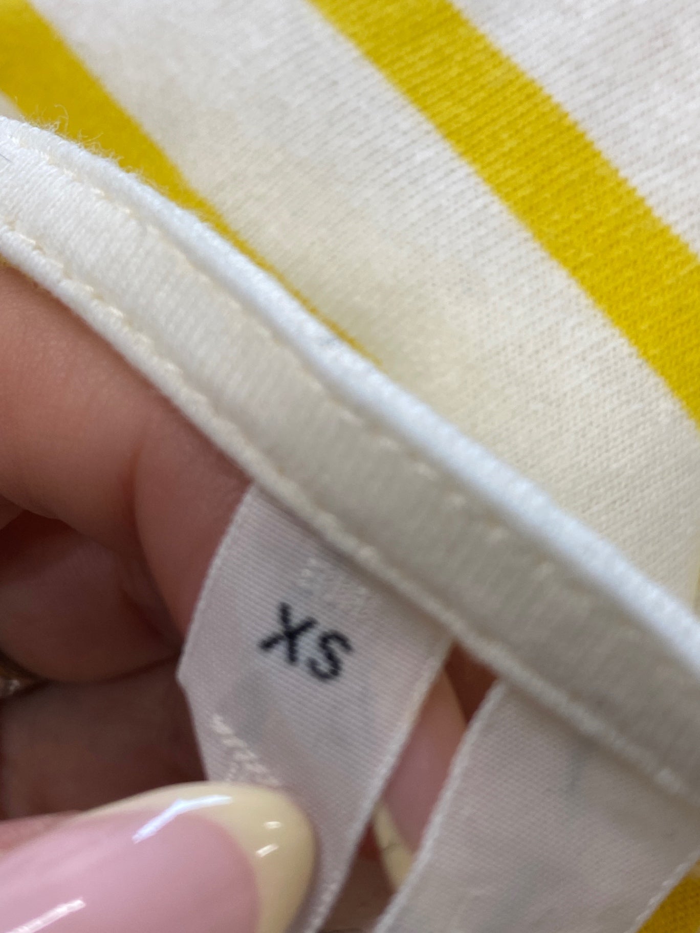 Gorgeous Arket Long sleeve top UK XS Yellow striped LB006