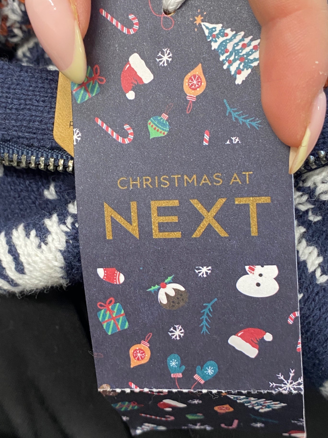Classic Next Christmas Knit jumper UK S Multicolor SL002 