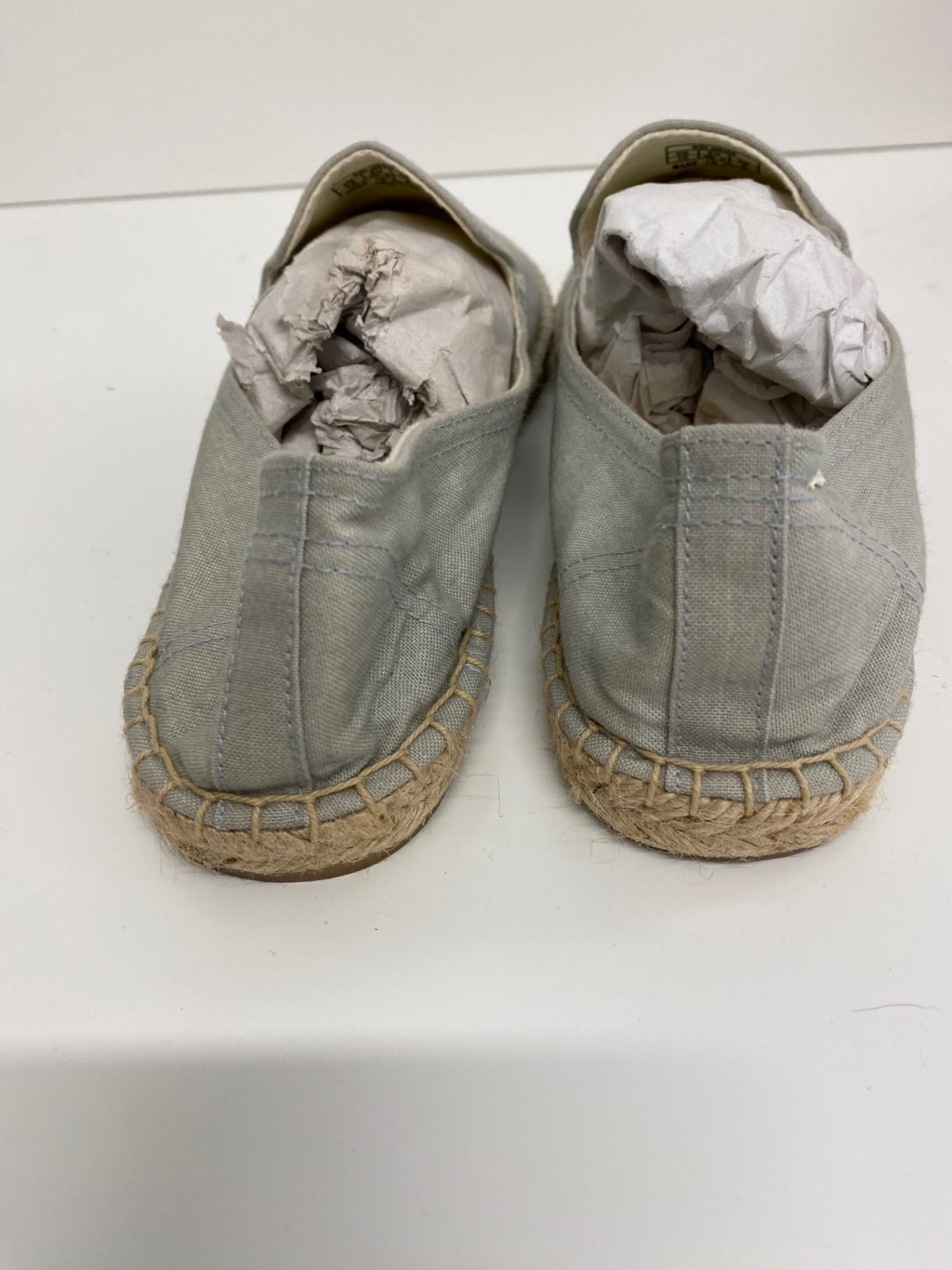 Gorgeous Soludos Espadrilles Uk8 Soft grey blue with Pink Flamingos LB006