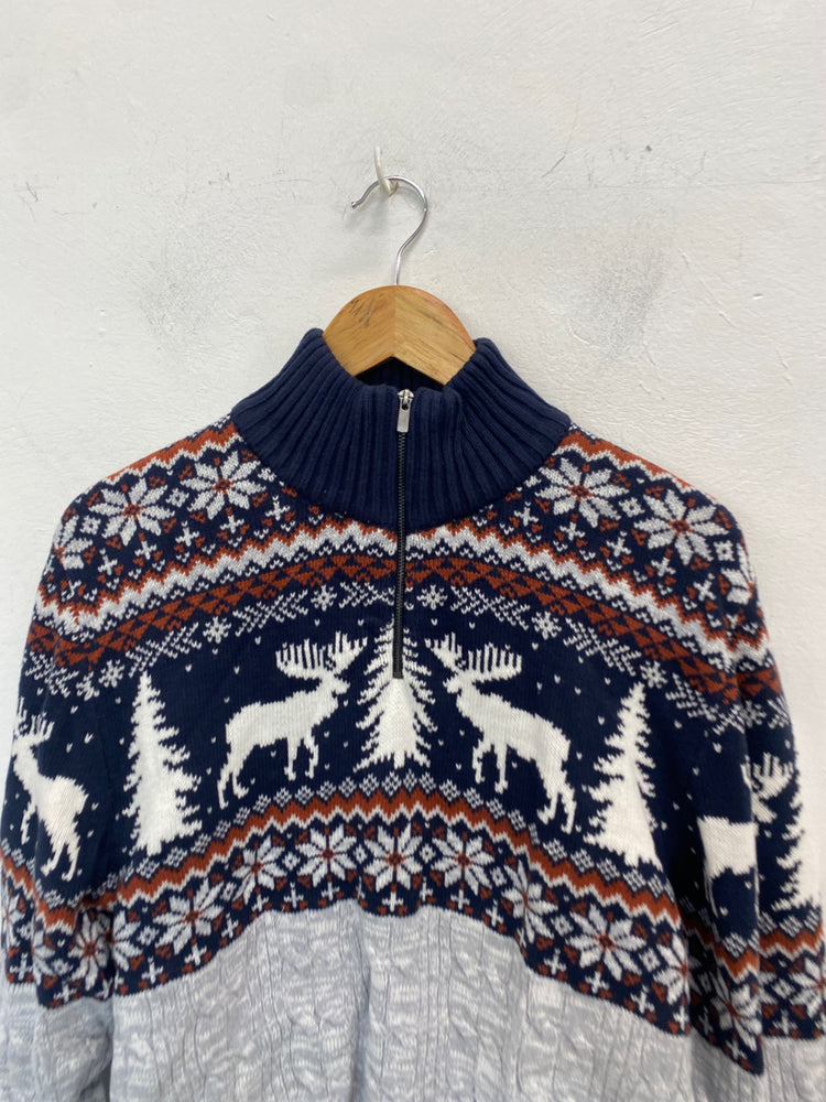 Classic Next Christmas Knit jumper UK S Multicolor SL002 