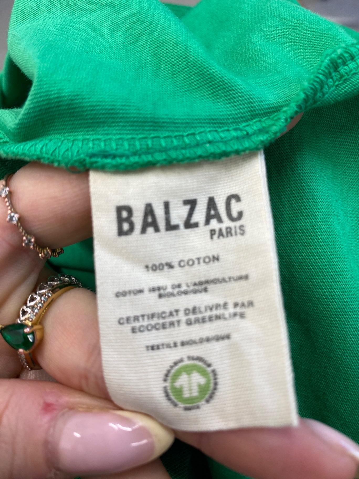 Gorgeous Balzac paris T-Shirt UK XS Green LB006