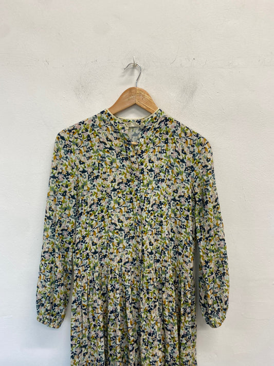 Gorgeous M.a.b.e Maxi Dress UK XS Green blue floral LB006