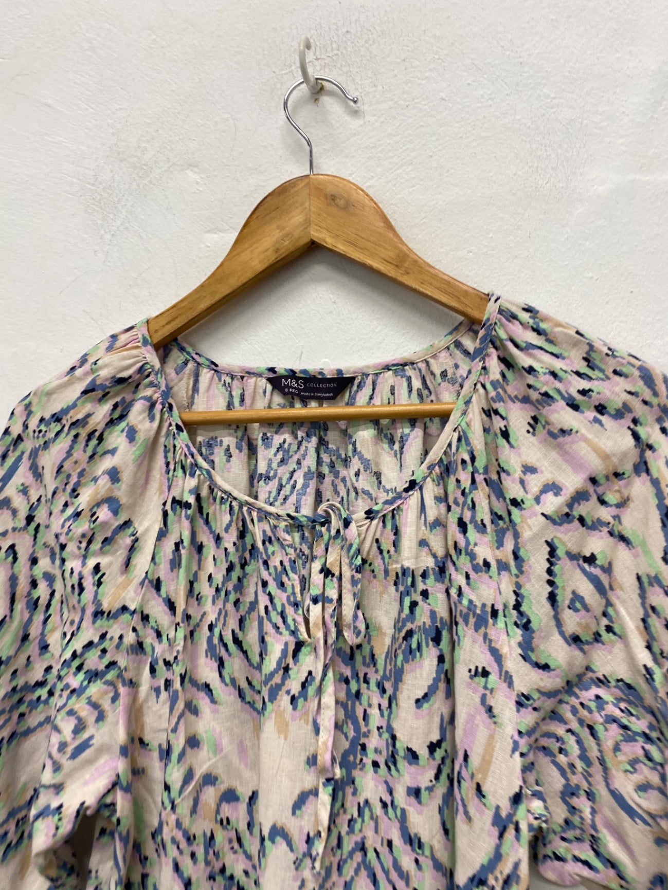 Gorgeous M&S Midiaxi Dress Uk8 Rose beige Cottagecore LB006