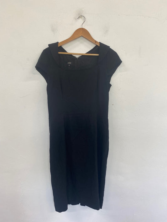 Gorgeous HOBBS Midi Dress UK14 Black NR002