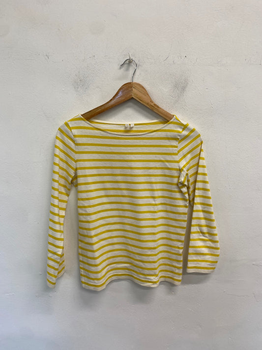 Gorgeous Arket Long sleeve top UK XS Yellow striped LB006