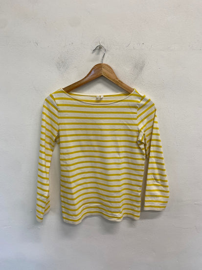 Gorgeous Arket Long sleeve top UK XS Yellow striped LB006