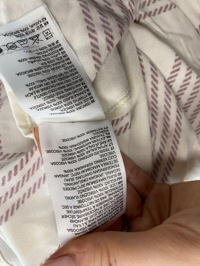 Gorgeous H&M Shirt Dress UK12 Cream checked Oversized DM001