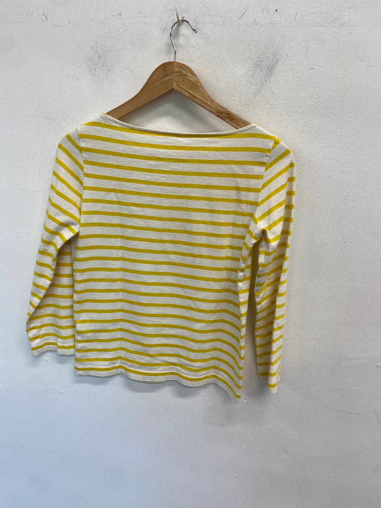 Gorgeous Arket Long sleeve top UK XS Yellow striped LB006