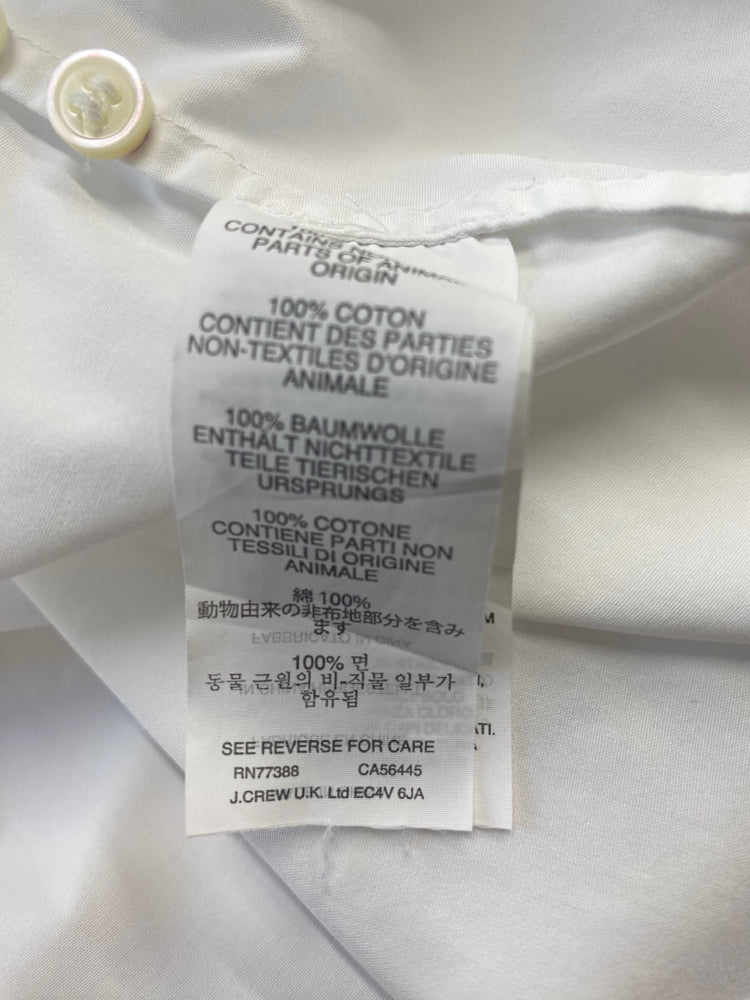 Gorgeous Thomas Mason for J Crew Dress Shirt Size 2 White LB006