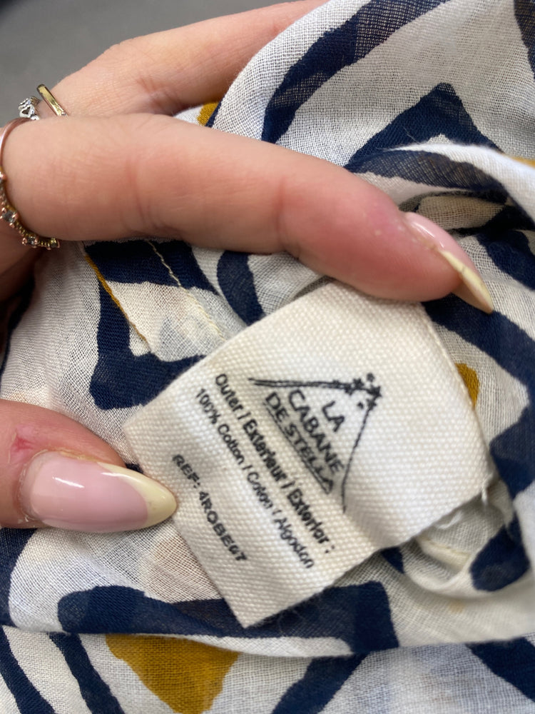 Gorgeous La cabane de Stella Dress shirt UK S Beige navy LB006