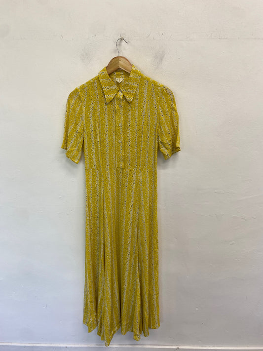 Gorgeous Arket Dress UK6 Yellow floral maxi summer LB006