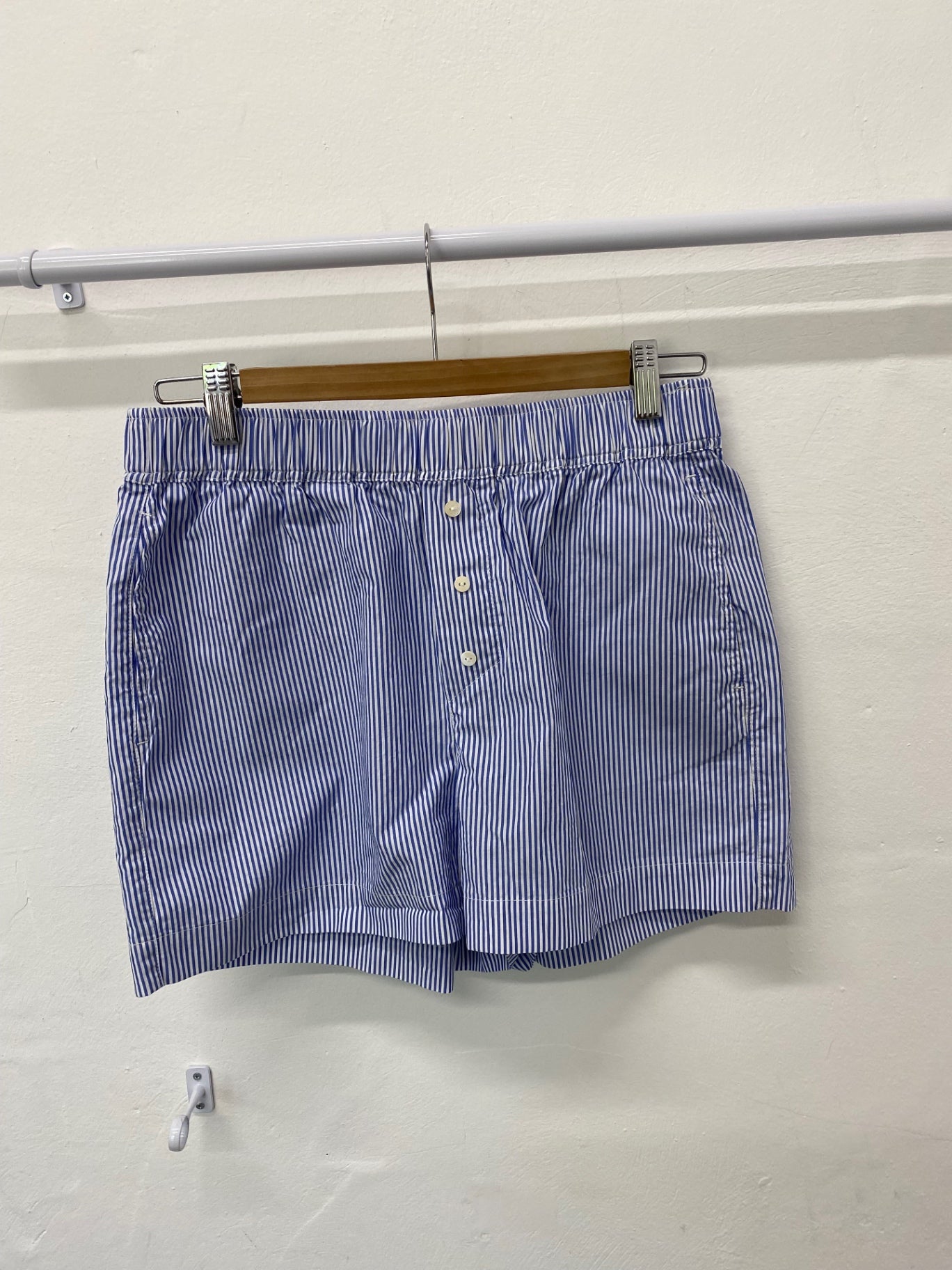 Gorgeous Anthropologie Pajama shorts UKS Blue & White Stripes LB006