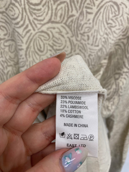 Gorgeous EAST Floral Jumper UK M Beige BM001