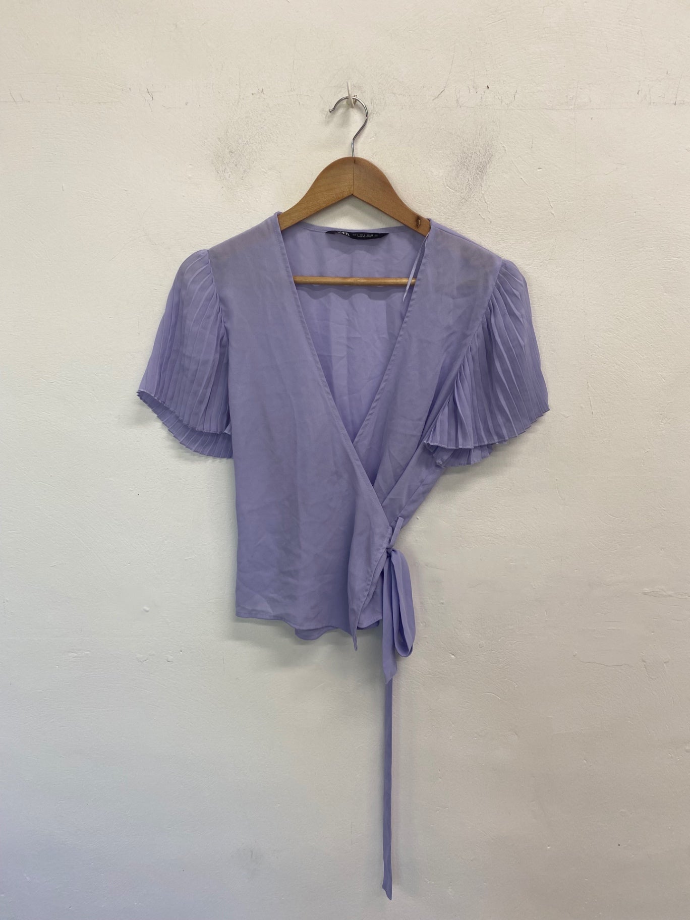Boho Chic Zara Wrap Blouse UK L Lavender GS001
