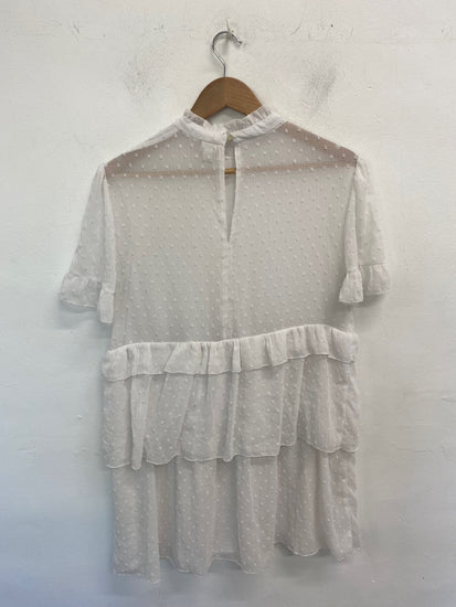 Gorgeous River Island Mini Dress UK14 White GS001