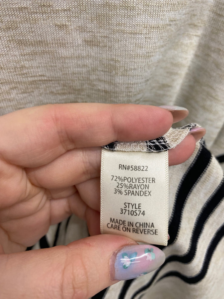 Gorgeous MAX STUDIO Jumper UK L Beige & Black Stripes BM001