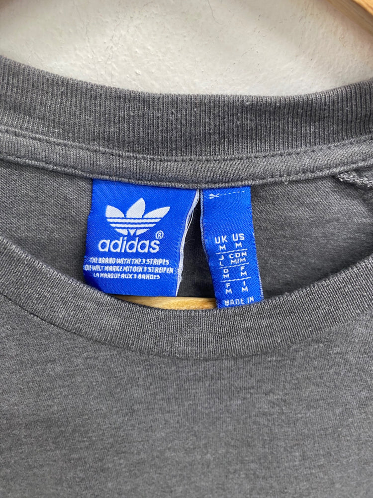 Sporty Adidas T-Shirt UK M Grey GS001