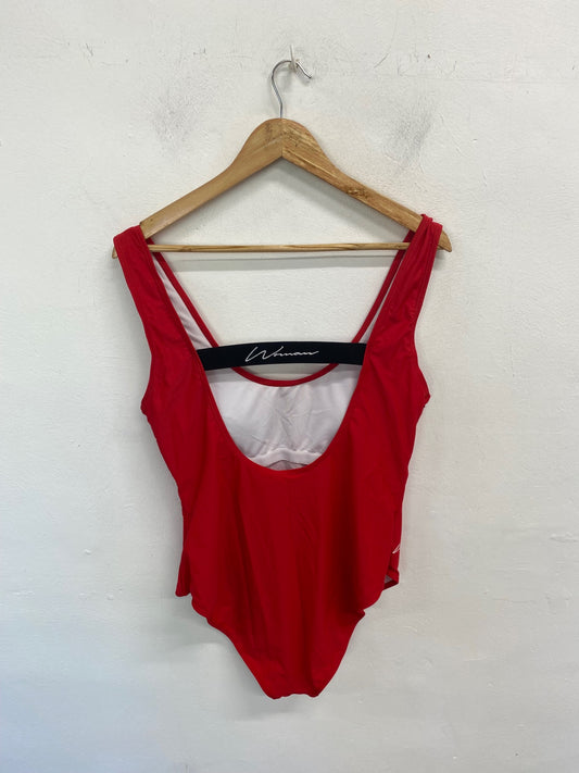 Gorgeous Boohoo Swimsuit UK16 Red GS001