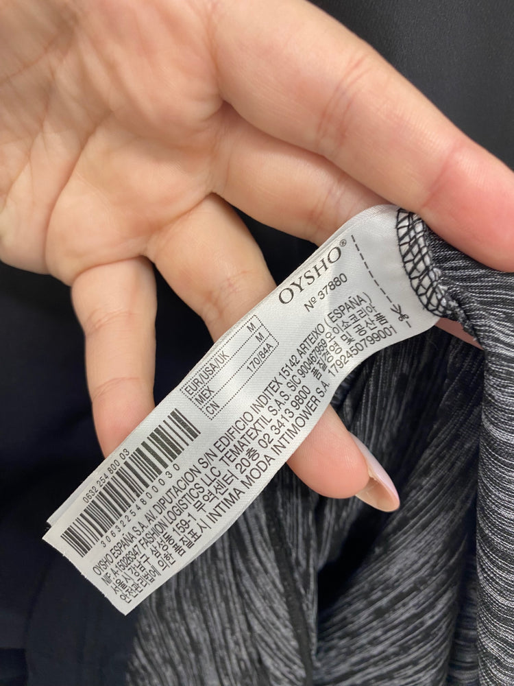 Gorgeous OYSHO Activewear Shirt UK M Black & Grey GS001