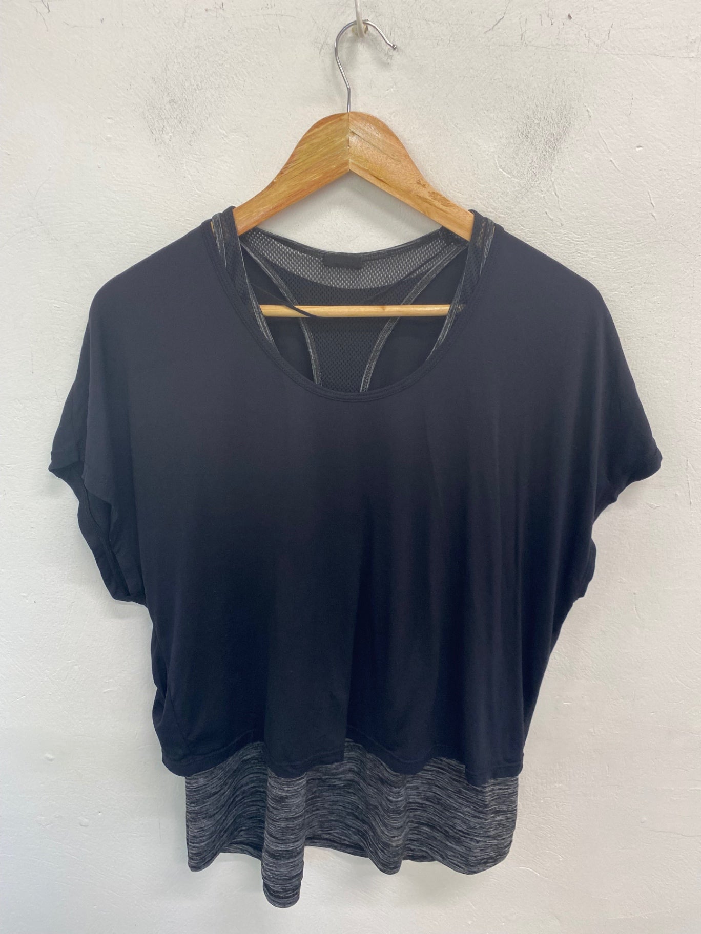 Gorgeous OYSHO Activewear Shirt UK M Black & Grey GS001