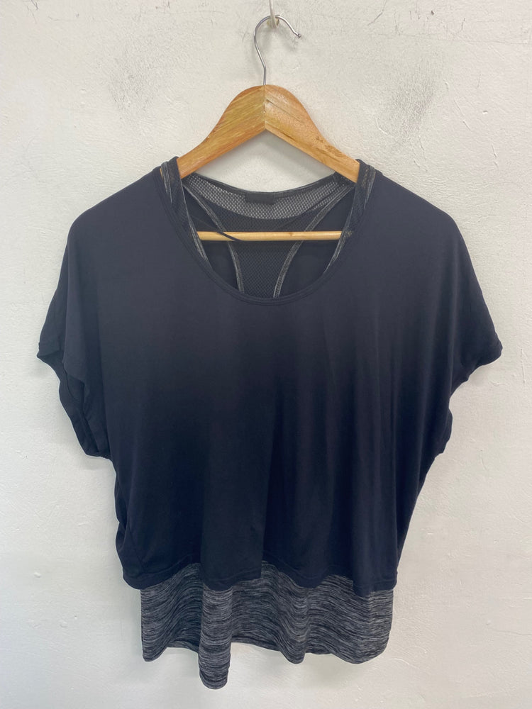 Gorgeous OYSHO Activewear Shirt UK M Black & Grey GS001