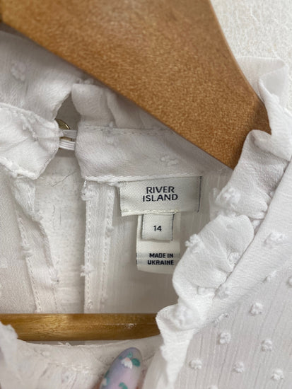 Gorgeous River Island Mini Dress UK14 White GS001