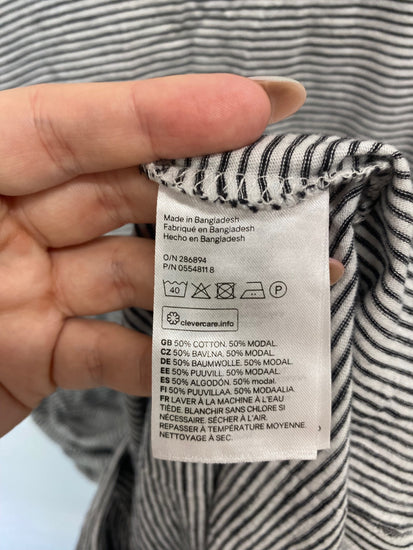 Gorgeous H&M Mini Dress UK L Black & White Stripe GS001