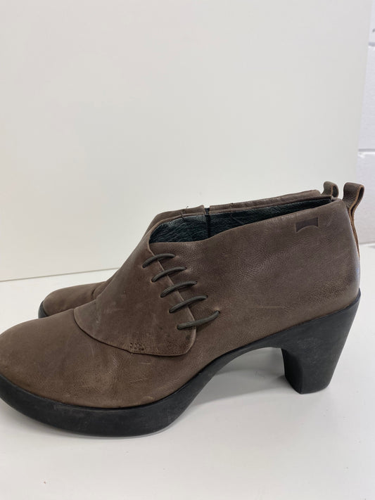 Gorgeous Camper Arlet Green Boots EUR 40 Uk7 Brown heels BM001