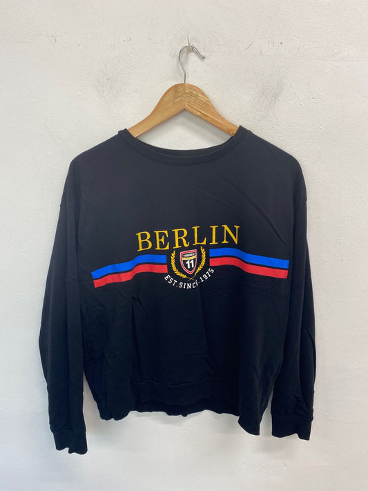 Gorgeous H&M Berlin with Sweatshirt UK L Black GS001