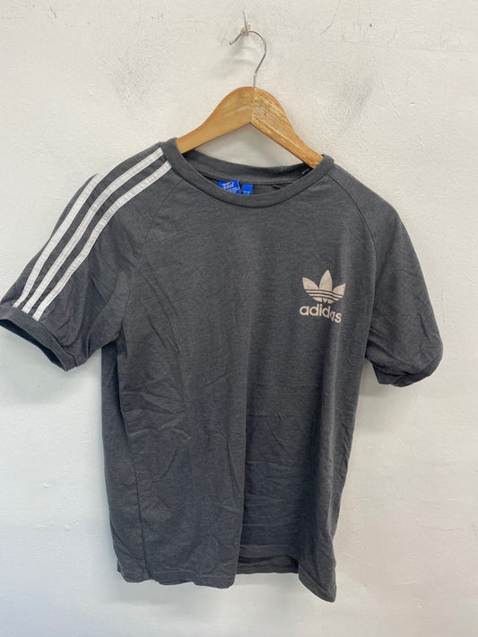 Sporty Adidas T-Shirt UK M Grey GS001