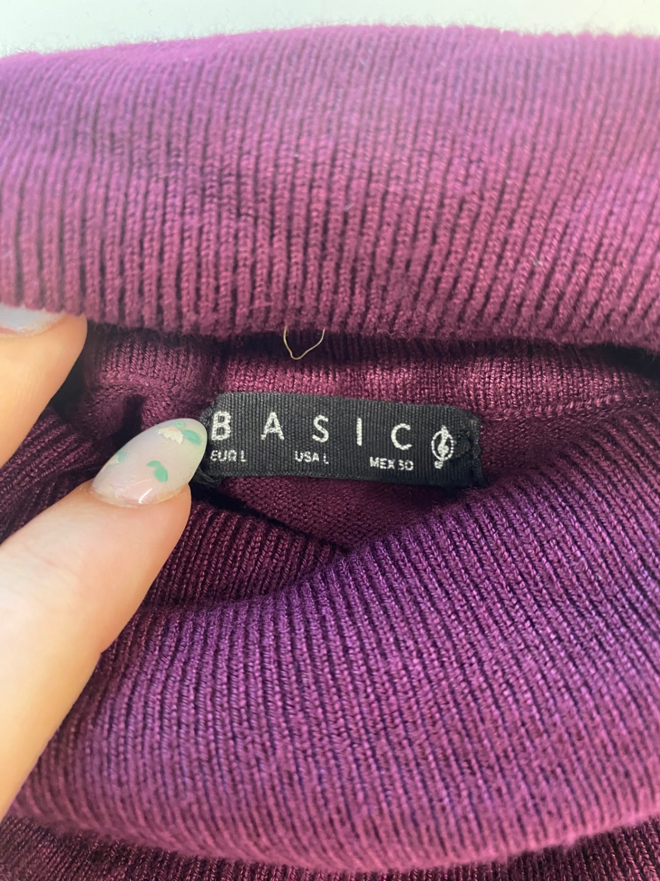 Gorgeous Stradivarius Turtleneck Jumper UK L Burgundy GS001