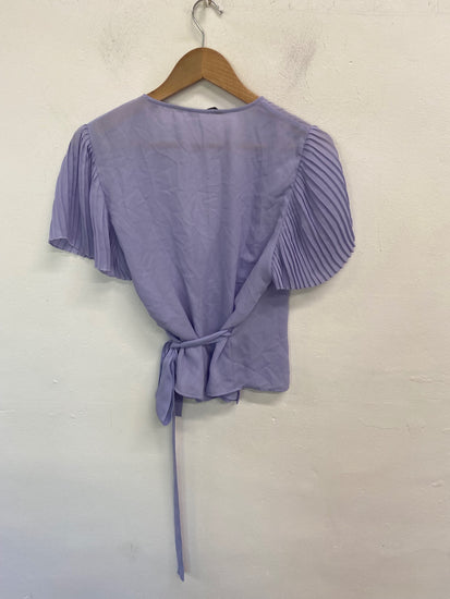 Boho Chic Zara Wrap Blouse UK L Lavender GS001
