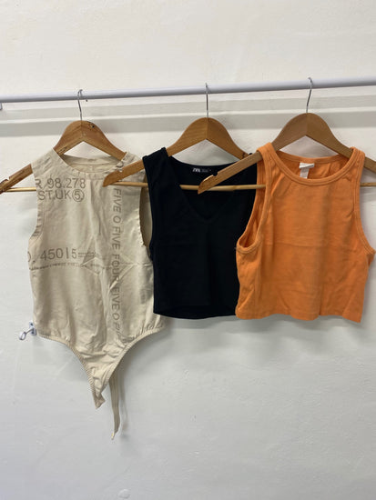 Gorgeous H&M T-Shirt bundle UK L Orange Black x 3 #5 GS001