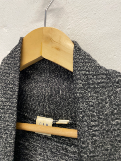 Gorgeous Gap Cardigan UK M Dark Gray marl Lagenlook open front BM001