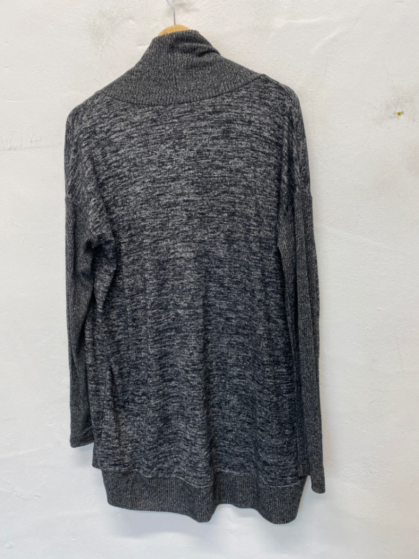 Gorgeous Gap Cardigan UK M Dark Gray marl Lagenlook open front BM001